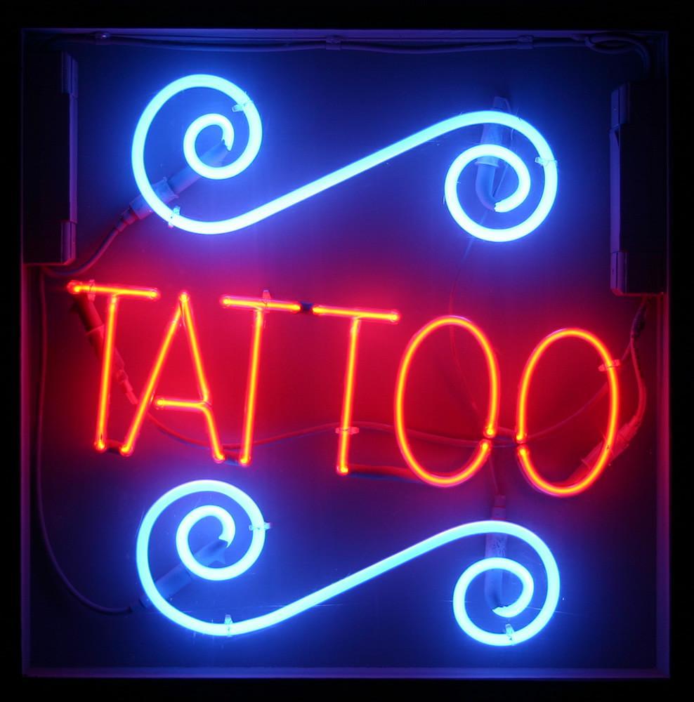 Tattoo Scrolls Neon Sign